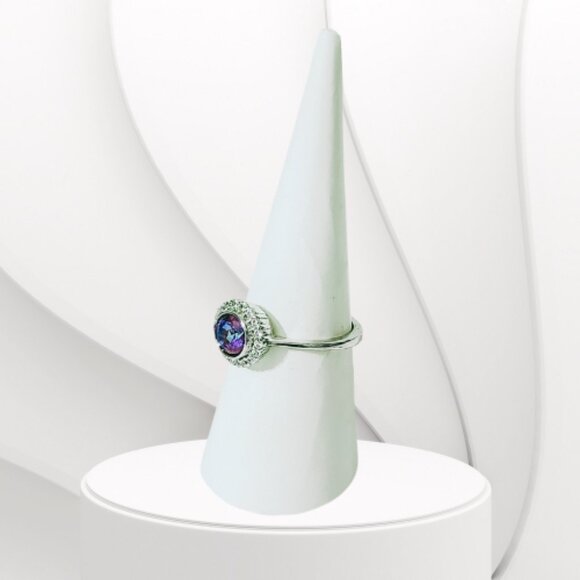 BP STERLING CLUB LAB CREATED RAINBOW LIGHT AMETHYST RING (Size 7) - Picture 4 of 7